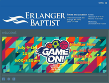 Tablet Screenshot of erlangerbaptist.org